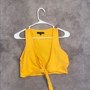 LA Hearts tie crop top